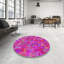 Tapis rose tissé à la machine-1812040554