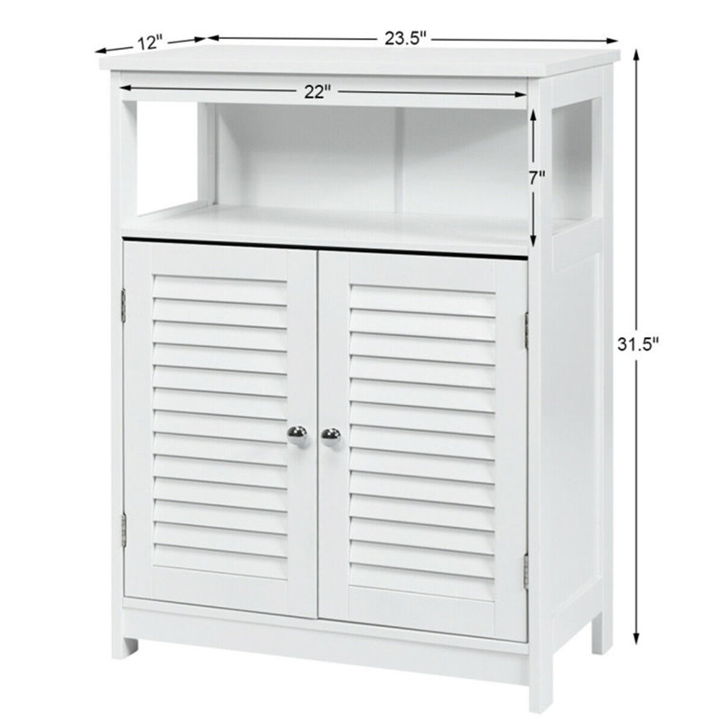 Armoire de salle de bain autoportante H 23,5 po x l 31,5 po x p 12 po Tyann, White