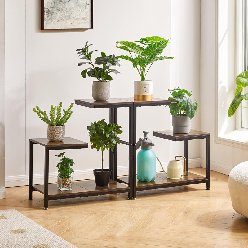 End Table, Rustic Brown/Black