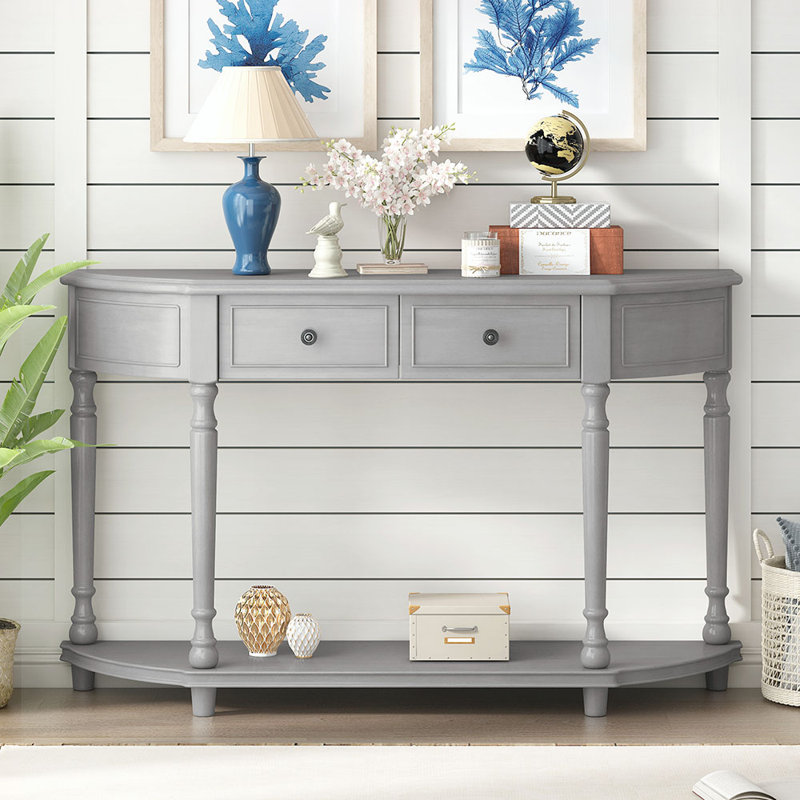 Console Roshawna 52, Gris antique, Gris antique, H 33,4 po x l 52 po x P 12,6 po