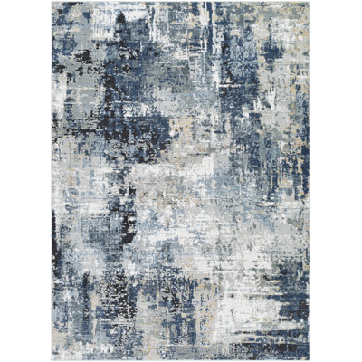 Tapis bleu marine / gris Cosey