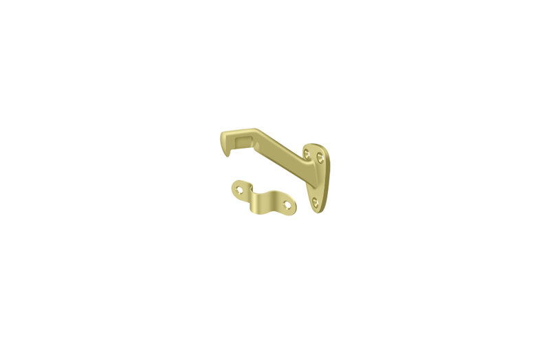3.26" Projection Hand Rail Brackets, Polished Brass