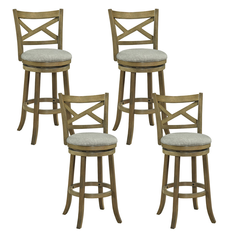Tabourets de bar pivotants August Grove® gris, 4, Tabouret de bar (hauteur du siège de 30,5 po)