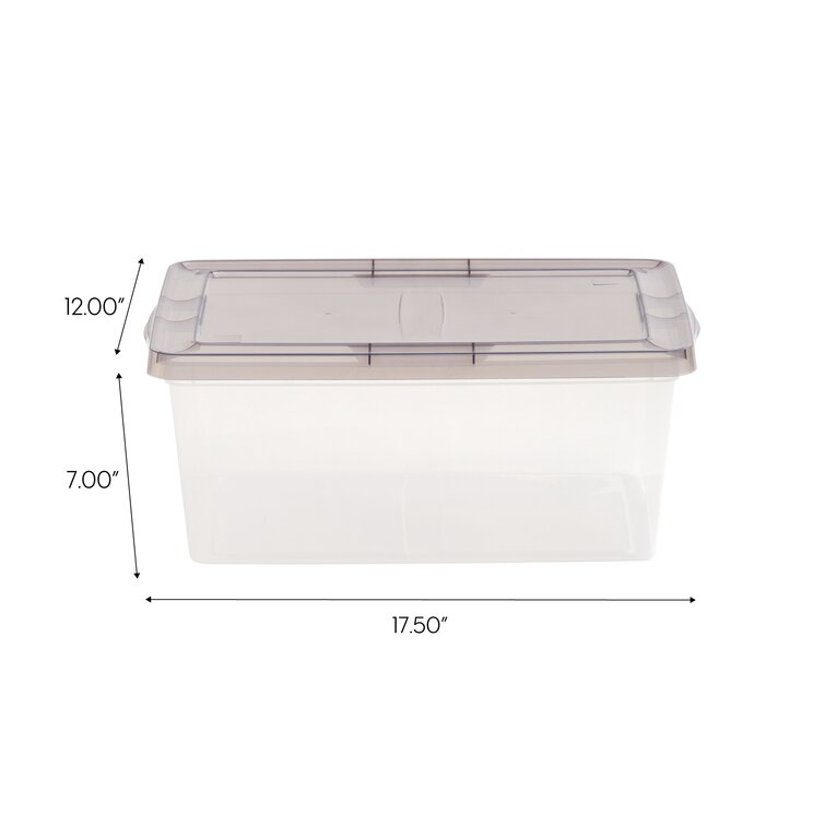 Wayfair Basics Snap Top Plastic Storage Box Wayfair Basics Capacity: 28 qts., Pack Size: 6