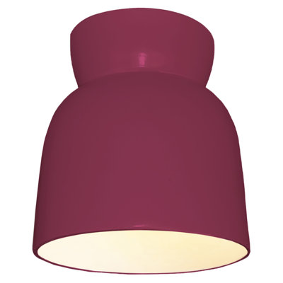 Logan Single Light Ceramic 8'' H X 7.5'' W  Flush Mount