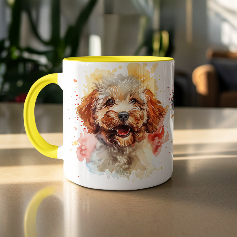 Mug, 2, Yellow