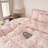Cute Polka Dot Ruffles Microfiber Duvet Cover Set-123266356-123266361