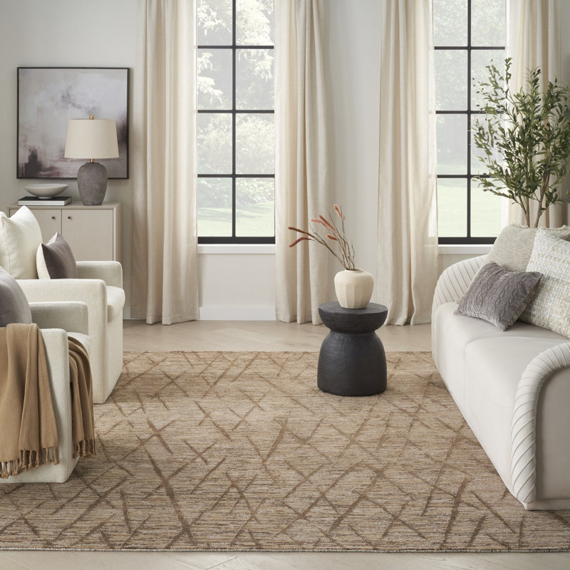 Nourison Tietsia Saddle Modern Indoor Rug, Rectangle 8'6" X 11'6", Saddle