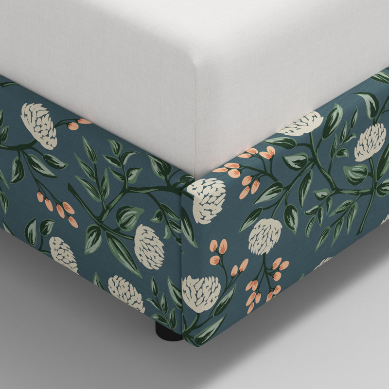 Hampton Bed In Peonies Emerald, Twin, Peonies Emerald