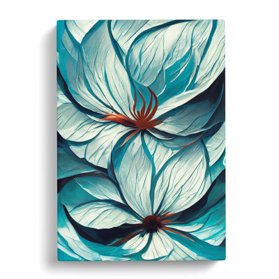 XC1022-1704X Contoured Flowers Abstract - Wrapped Canvas Print