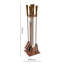 Antique Copper Fireside Companion Set H74cm W20.5cm