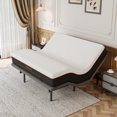 Très grand lit réglable avec massage, gravité zéro, télécommande sans fil et contrôle des applications, matelas en mousse à mémoire de forme de 12 po de luxe inclus, série E3100