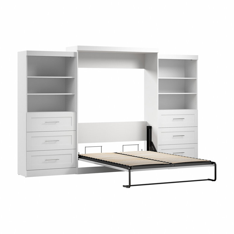 Arlex Murphy Bed, White, Queen