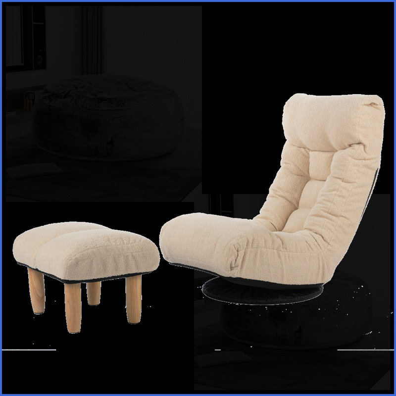 Canapé inclinable Lazy - Siège de loisirs ergonomique réglable pour balcon / tatami | Coton | Courbé
