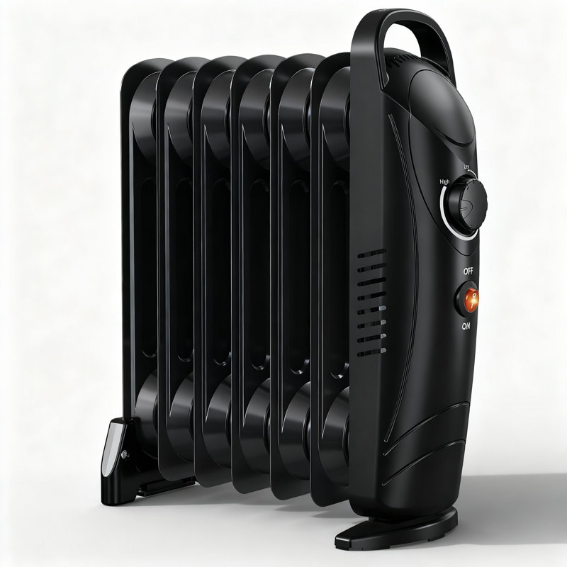 Airo Comfort Portable 700W Oil-Filled Radiant Space Heater –  Personal Heater With Energy Saving In Black