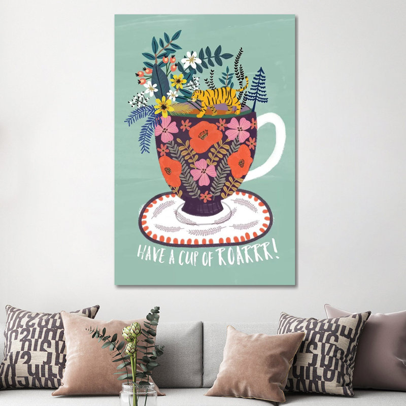 Tea by Mia Charro - Wrapped Canvas Gallery-Wrapped Canvas Giclée, 152.5 cm H x 101.5 cm W