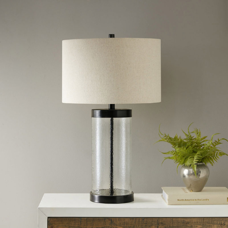 Lampe de table en verre