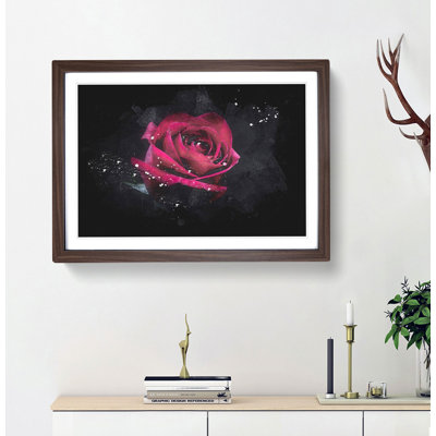 Abstract Red Rose - Picture Frame Graphic Art Print