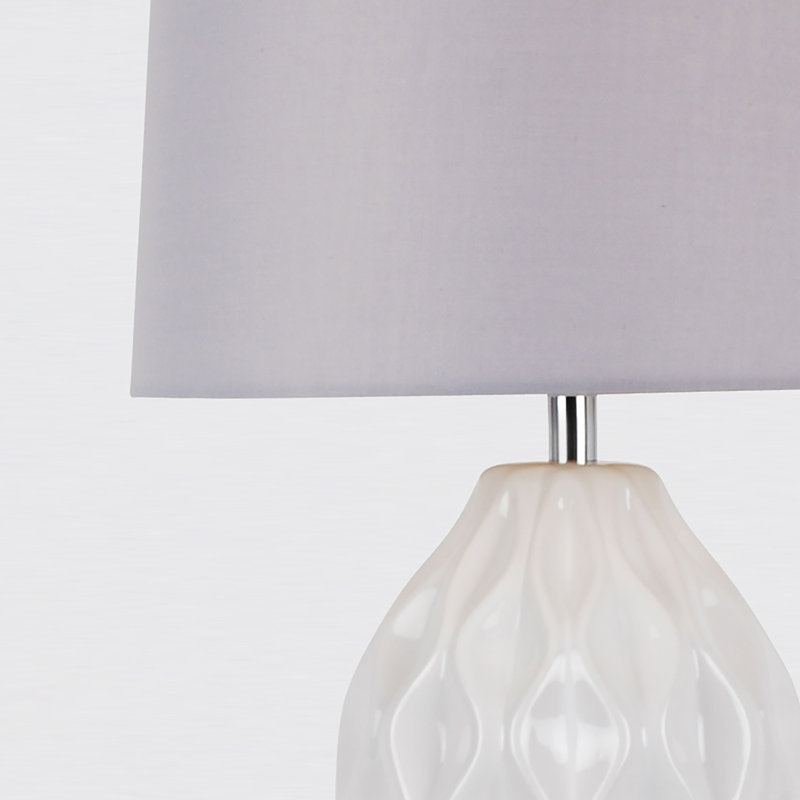 Ralphio Ceramic Table Lamp, Grey