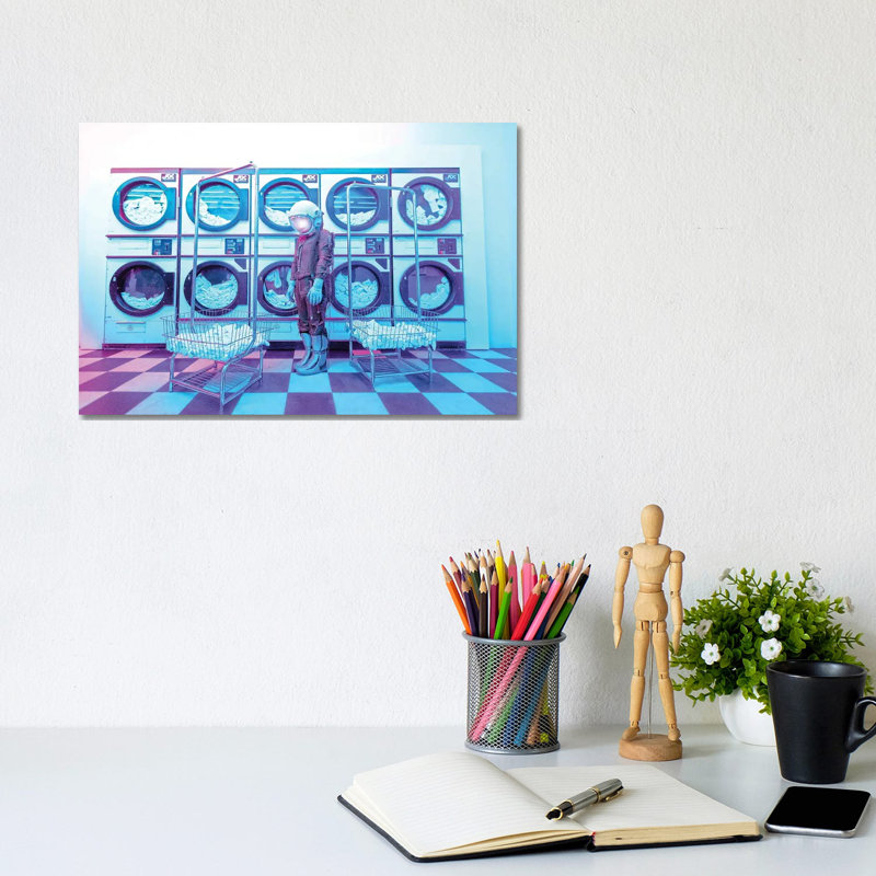 The Lonely Astronaut Xii by Karen Jerzyk - Wrapped Canvas Print
