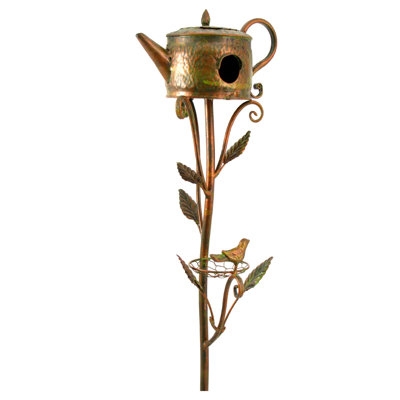 Pieu de jardin de la théière birdhouse Hansell
