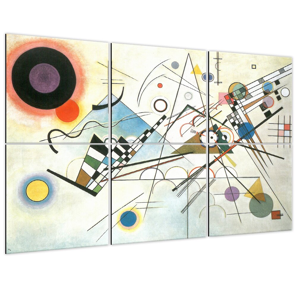 6-tlg. Poster-Set Komposition VIII von Wassily Kandinsky