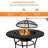 Round Steel Wood Burning Smokeless Fire Pit Table