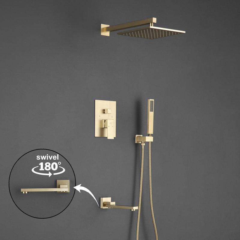 All-In-One Kit with Rough in-Valve, Gold