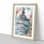 The Eiffel Tower in Paris in Abstract - Picture Frame Painting Print-55737527-55737530