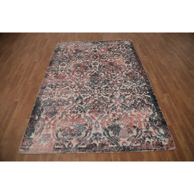 Tapis abstrait Modern Fusion: Tons mélangés 6 x 8