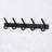 Modern 5-Hook Wall Mounted Towel Bar, Brushed Nickel Alternative in Matte Black Stainless Steel, Perfect for Bath Towels, Robes & Kitchen Utensils 