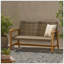 Causeuse en bois et osier Hampton avec structure en acacia durable, parfaite pour la détente en plein air et l'esthétique naturelle-944228597