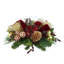 Holiday Candle Holder With Hydrangeas, Pinecones And Ribbon
