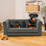 Dog Couch for Large Dogs Up to 60 lbs, 29" W Memory Foam Dog Sofa Couch with Dry Cleanable Fabric, Elevated Dog Couch Bed with Legs, 39" Outer Edge Length, Furniture for Medium and Large Dogs