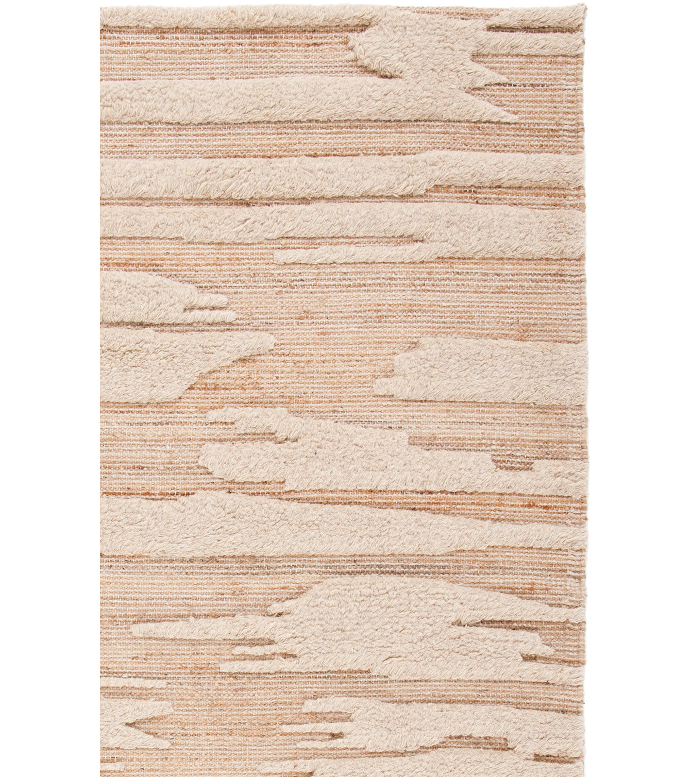 Wyly Natural Handmade Shag Wool Rug, Rectangle 4' x 6'