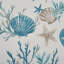 Ensemble d'édredon en satin de coton 7 pièces, grand, motif de coquillages de côtes turquoise, hypoallergénique et certifié Oeko-Tex, ensemble de literie lavable à la machine