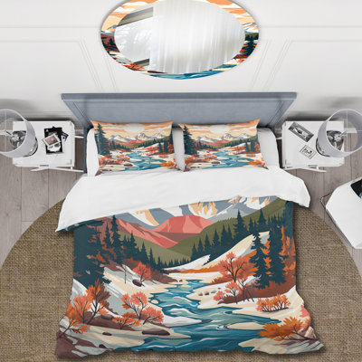 Bright Colorado Winter Peaks II - Fruits Duvet Cover Set
