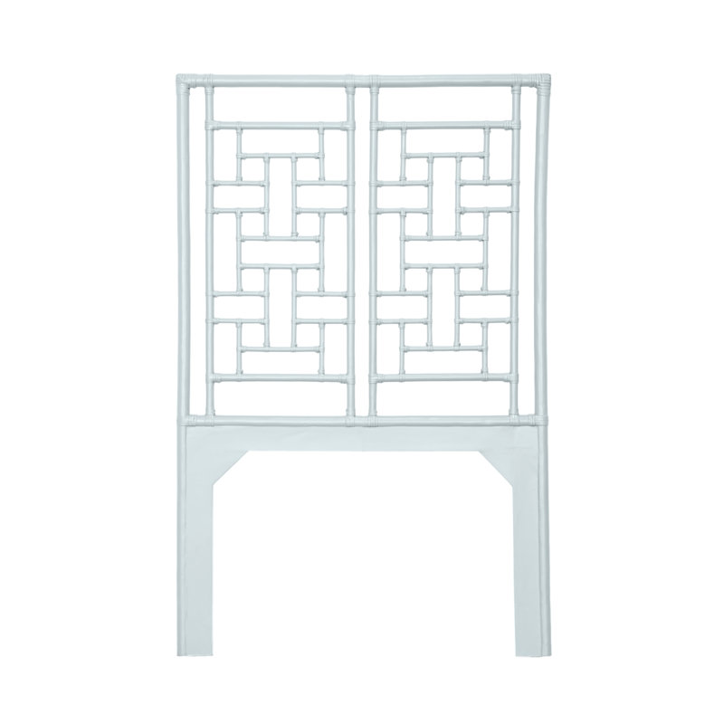 Ohana Rattan Open-Frame Headboard, Twin, Light Blue