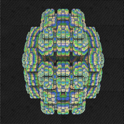 Tapis noir/vert tissé à la machine