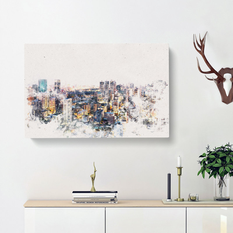Bangkok Skyline In Thailand - Wrapped Canvas, 40cm H x 60cm W x 3cm D
