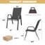 Ensemble de table de salle à manger 5 pièces avec trou pour parasol et 4 chaises pliantes-1536233853