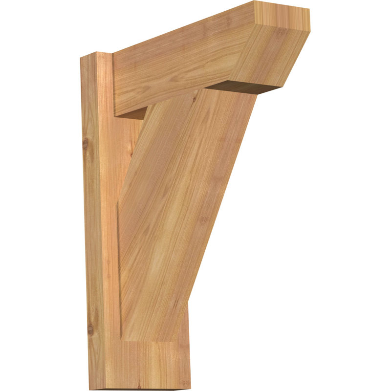 Persienne à lattes traditionnelle, Cèdre rouge occidental l 7 1/2 po (lisse), P 24 po x H 24 po