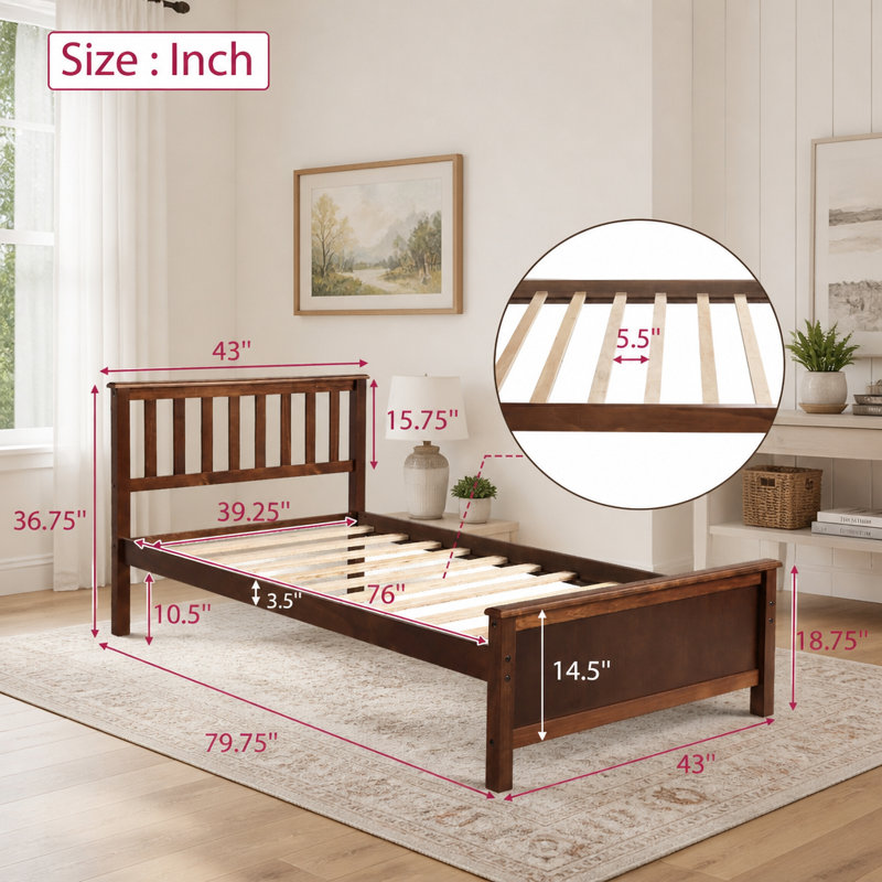 Eastford Solid Wood Platform Bed