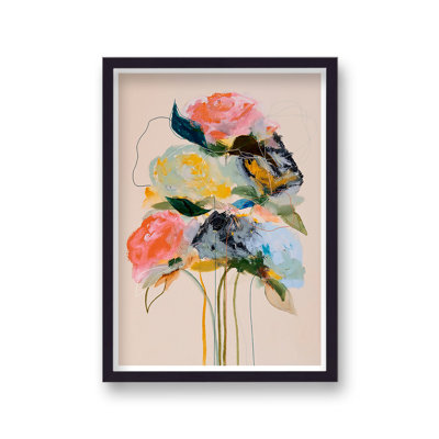 Leigh Viner Botanical Cadmium Floral Rose - Single Picture Frame Print