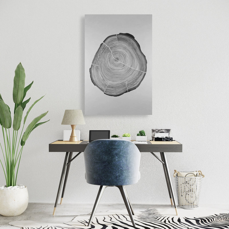Toile de bois en niveaux de gris | Décoration de salon
