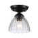 Zanera 1-Light Semi-Flush with Clear Glass