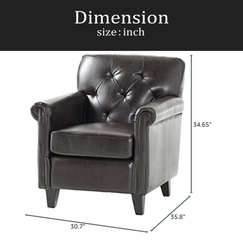 Fauteuil club capitonné