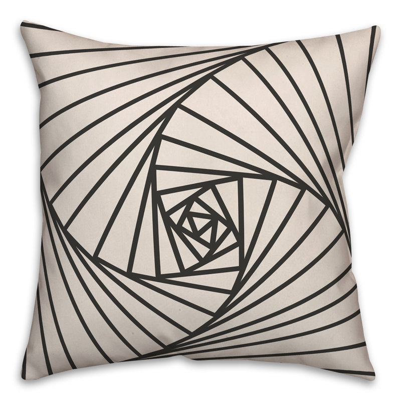  Spiral Lines Square Pillow Cover & Insert