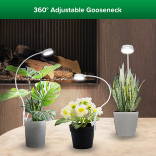 Grow Lights For Indoor Plants, Pot Clip LED Plant Lights For Indoor Growing, Full Spectrum, Plant Lamp With 4-Level Dimmable, Auto On Off 3 6 12 Hrs Timer For Succulents, Small Plant, White, 5V.
