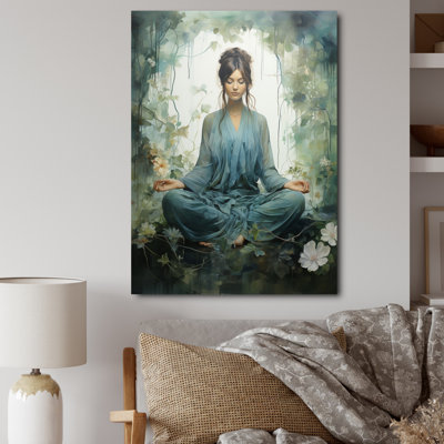 Sérénité intérieure bleu sarcelle et yoga